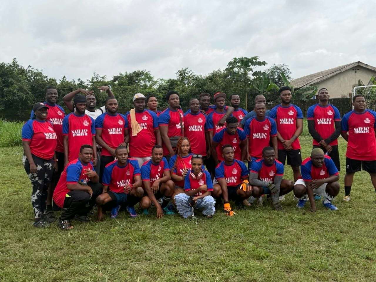 NathJay Fitness FC team in red and blue